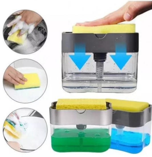 DISPENSADOR DE JABON CON ESPONJA